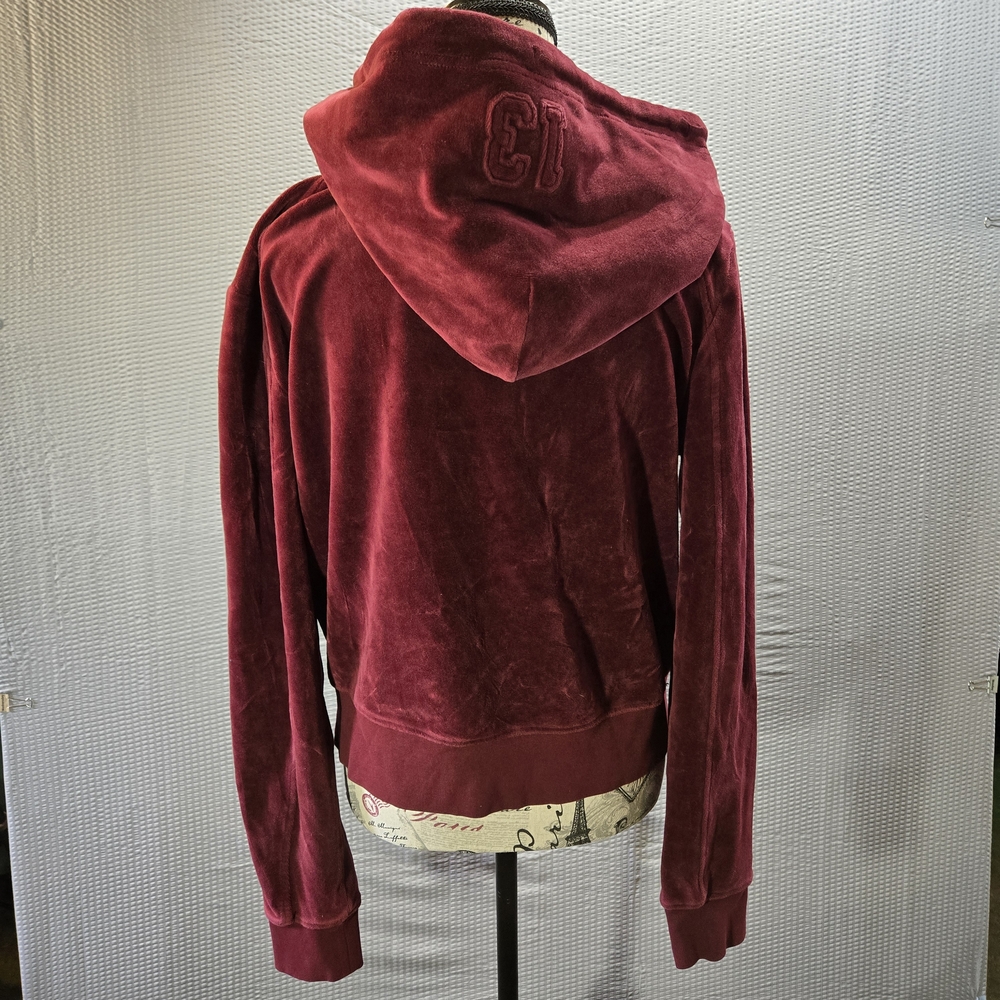 Puma By Rhianna Burgundy Velour "Fenty" Hoodie W/ 13 On Hood Streetwear - Picture 6 of 12